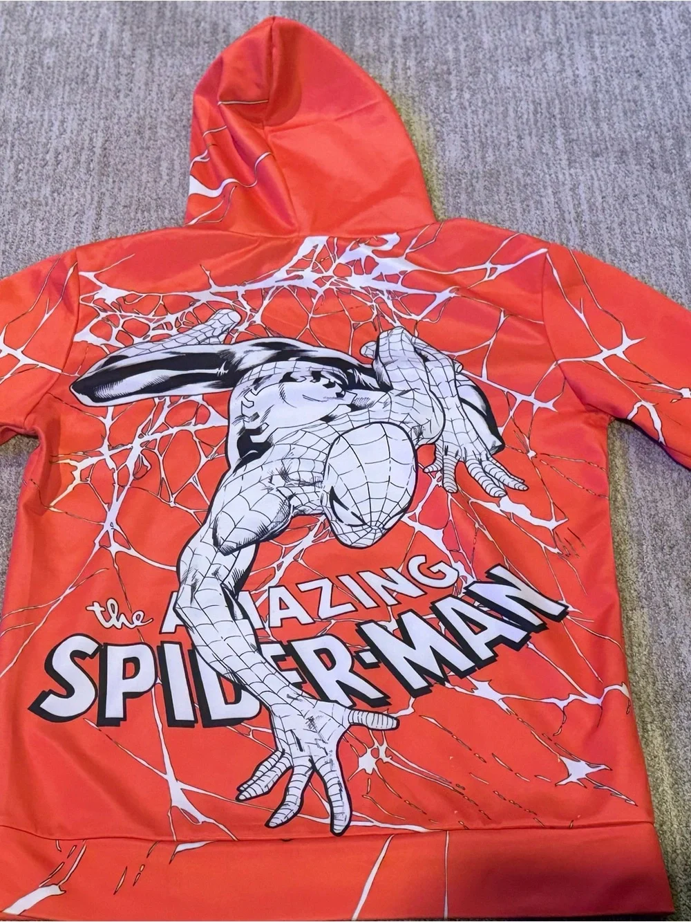 Kids The Amazing Spider-Man Red Graphic Hoodie